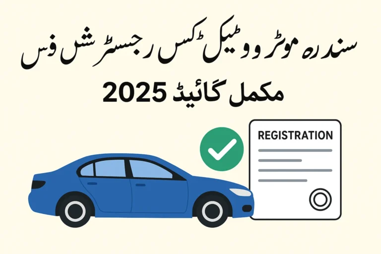 Sindh Motor Vehicle Tax & Registration Fee – Complete Guide 2025