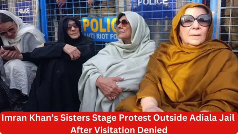 Imran Khan Sisters Protest Outside Adiala Jail